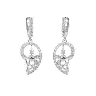 Grette Round Diamond Earrings